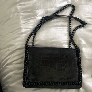 Black croc Aldo purse